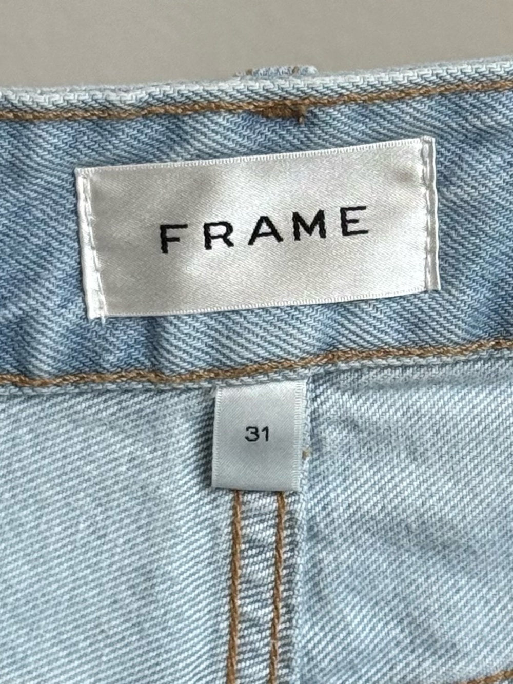 FRAME The Charm Short Denim Bermuda Shorts 31 Blue High Rise NWOT - Picture 9 of 12